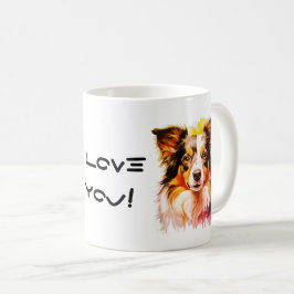 Caneca De Café Cachorro da Família Border Collie Personalizar Tex