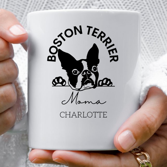 Caneca De Café Cachorro da Mãe em Boston, Custa Terrier (Criador carregado)