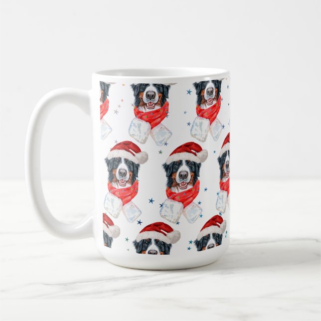Caneca De Café Cachorro da Raça Montanha Bernesa Natal (Esquerda)