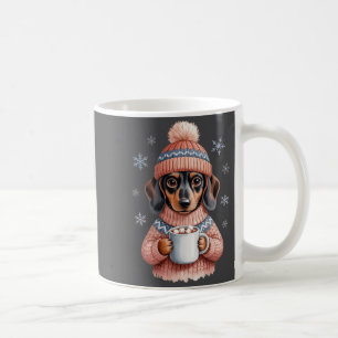 Caneca De Café Cachorro Dachshund Aconchegante Com Chocolate Quen