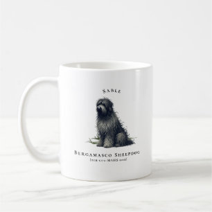 Caneca De Café Cachorro de Água Cão Bergamasco Monograma