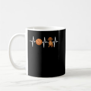 Caneca De Café Cachorro de Batimentos Cardíacos Castanho Lover T-