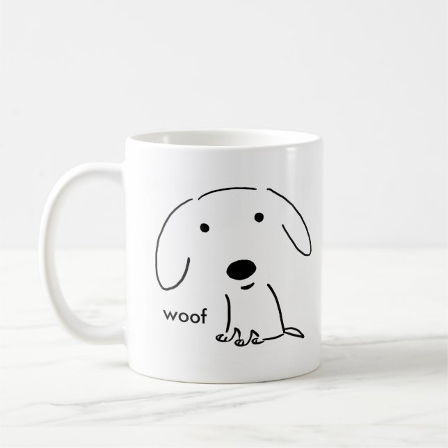 Caneca De Café Cachorro de Cachorro | Personalizado em Cubo (Esquerda)