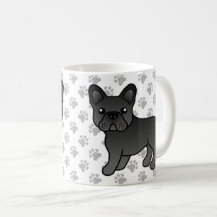 Caneca De Café Cachorro de Cartoons Negro-Buldogue