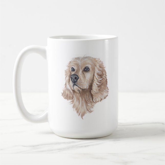 Caneca De Café Cachorro de Cocker Spaniel | 15 oz (Esquerda)