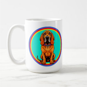 Caneca De Café Cachorro de Desenho Animado Fofo com Coleira