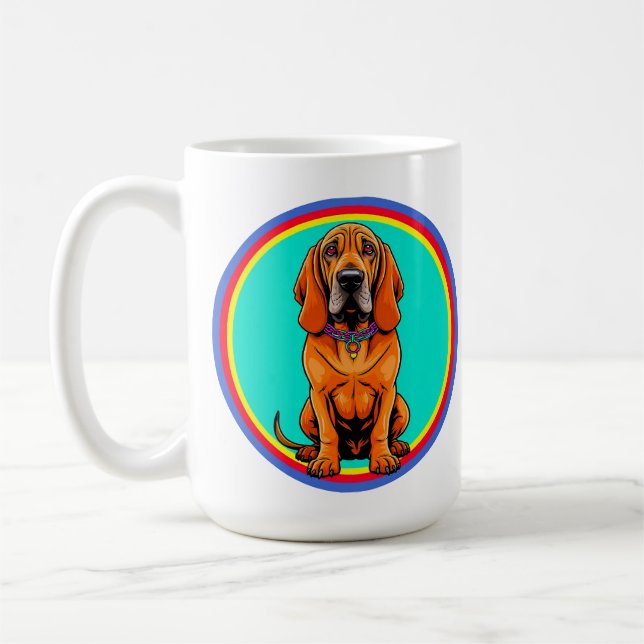 Caneca De Café Cachorro de Desenho Animado Fofo com Coleira (Esquerda)