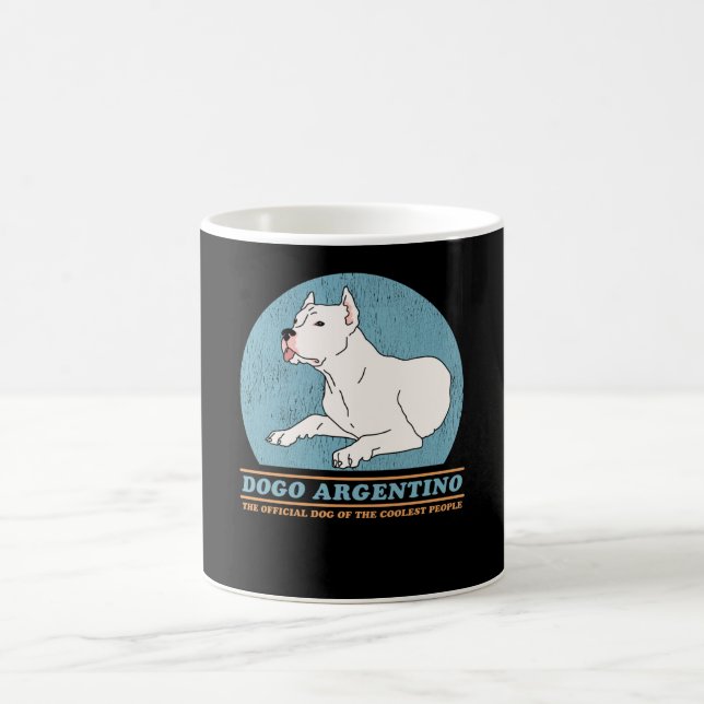 Caneca De Café Cachorro De Dogo Argentino Do Dogo Mais Frio Argen (Centro)