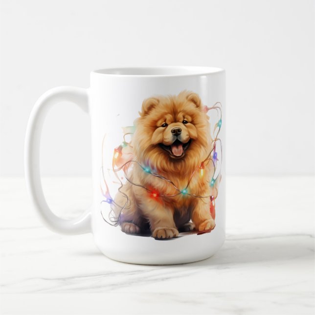 CANECA DE CAFÉ CACHORRO DE ESCOLHA DE NATAL ADORÁVEL (Esquerda)