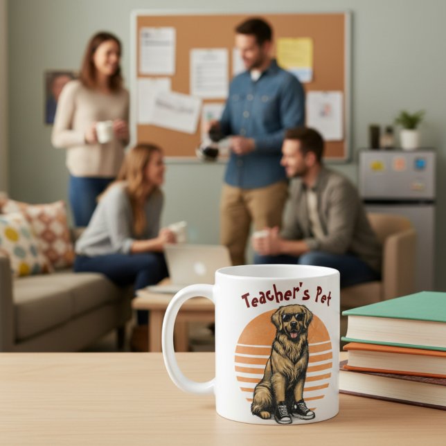 Caneca De Café Cachorro de Estimação do Professor Golden Retrieve (Criador carregado)