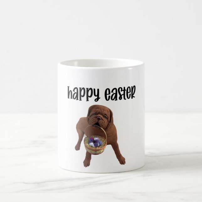 Caneca De Café Cachorro de Felz pascoa Personalizado (Centro)