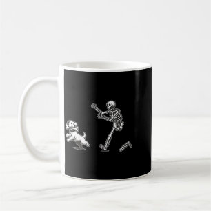 Caneca De Café Cachorro de Halloween Engraçado Esqueleto Esquelet