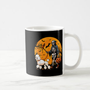Caneca De Café Cachorro de Halloween Esqueleto Líder Cachorro Poo