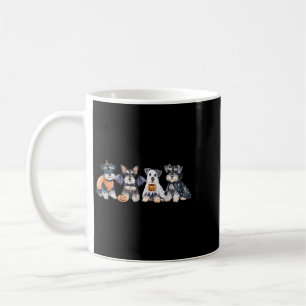 Caneca De Café Cachorro de Halloween Miniatura Schnauzer Bruxa Fa