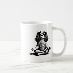Caneca De Café Cachorro de Ioga Spaniel King Charles Cavalier Vin