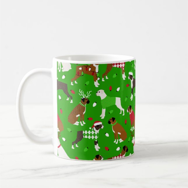Caneca De Café Cachorro de Natal Cachorro Mug (Esquerda)