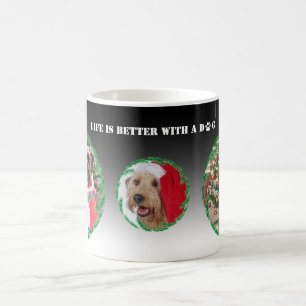 Caneca De Café Cachorro de Natal Personalizado