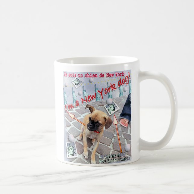 Caneca De Café Cachorro de Nova Iorque (Direita)