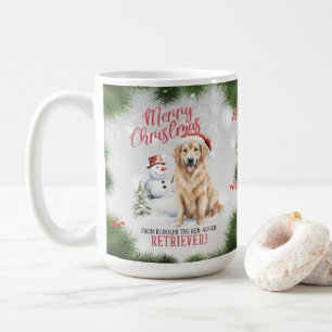 Caneca De Café Cachorro de ouro Cachorro de Natal Pun