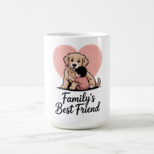 Caneca De Café Cachorro de Ouro doce "O melhor amigo da família"