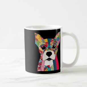 Caneca De Café Cachorro De Padrões De Inclinação Para Quilter Sew