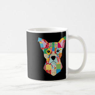 Caneca De Café Cachorro De Padrões De Inclinação Para Quilter Sew