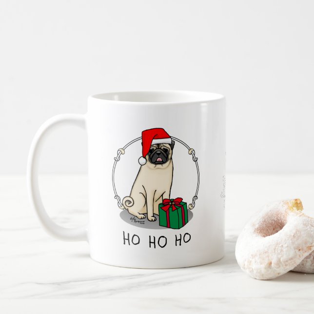 Caneca De Café Cachorro de Papai Noel de Natal (desfiladeiro) (Com Donut)