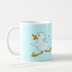 Caneca De Café Cachorro de pato azul-claro