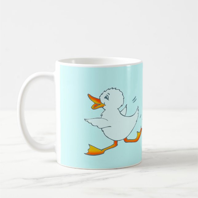 Caneca De Café Cachorro de pato azul-claro (Esquerda)