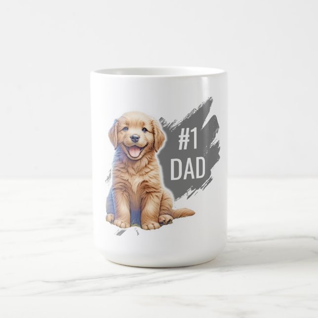 Caneca De Café Cachorro de Puppy do Pai 1 Personalizado (Centro)