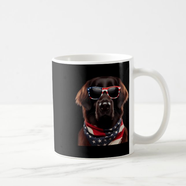 Caneca De Café Cachorro De Retriever Com Revestimento Plano 4 De  (Direita)