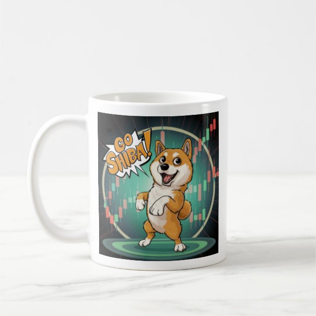 Caneca De Café Cachorro de Shiba Inu (Esquerda)