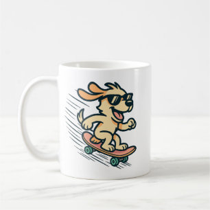 Caneca De Café Cachorro de Skate
