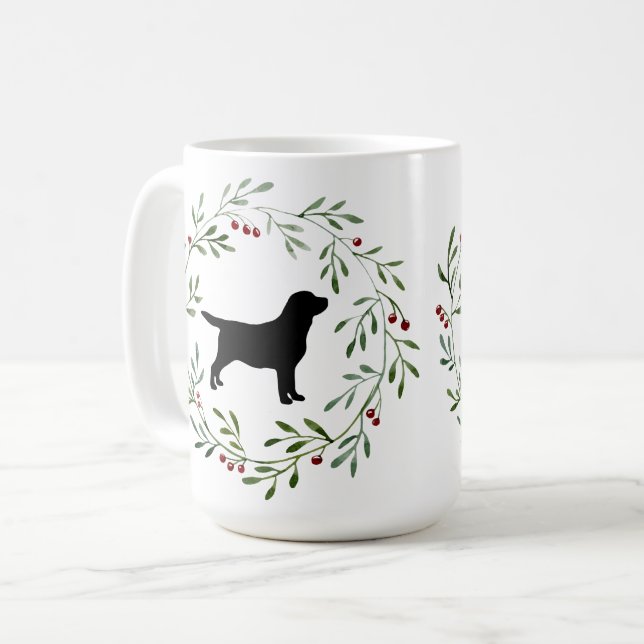 Caneca De Café Cachorro de varejista egípico Black Labrador Chris (Frente Esquerda)