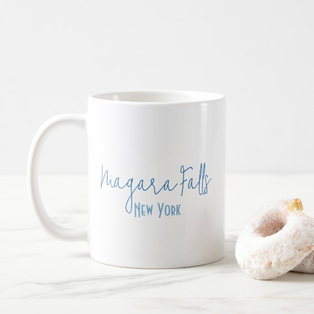 Caneca De Café Cachorro de viagem de Niagara Falls, Nova York  (Com Donut)