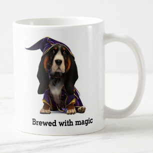 Caneca De Café Cachorro do Assistente de Hound Basset Spellcastin