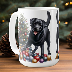 Caneca De Café Cachorro do Retriever Labrador Preto