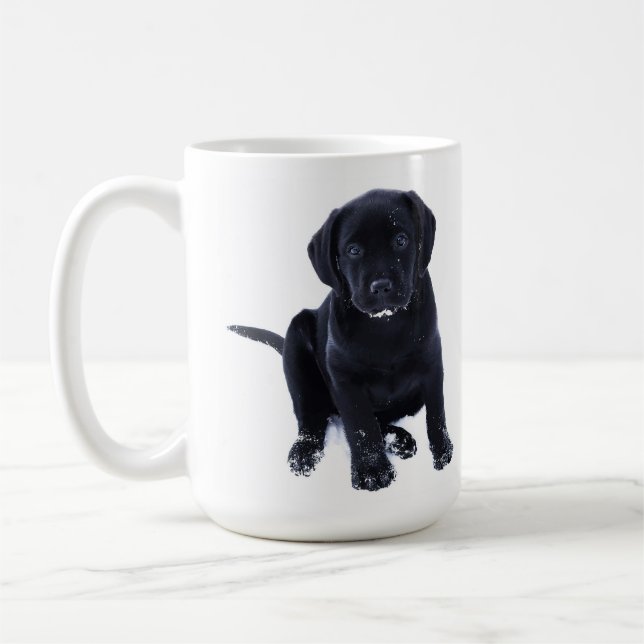 Caneca De Café Cachorro do Retriever Labrador Preto Bonito (Esquerda)