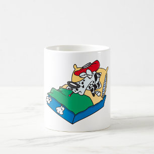 Caneca De Café Cachorro Doente na Cama