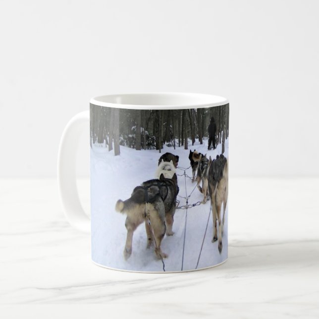 Caneca De Café Cachorro Dormindo em Quebec, Canadá (Frente Esquerda)