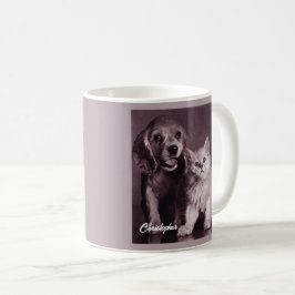 Caneca De Café Cachorro e Gato, Procurando Personalizado