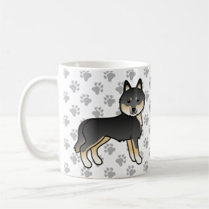 Caneca De Café Cachorro e patas, negros e pardos, siberianos
