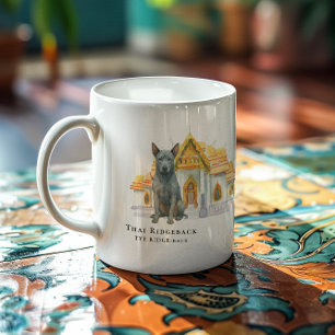 Caneca De Café Cachorro em Aquarela Thai Ridgeback