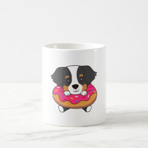 Caneca De Café Cachorro Em Donat Bernese Rosquinhas Rosa