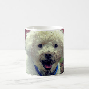 Caneca De Café Cachorro Encarado De Poodle Personalizado
