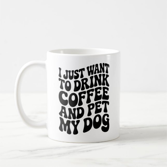 Caneca De Café Cachorro Engraçado Cachorro Cachorro Mãe Pai Cacho (Esquerda)