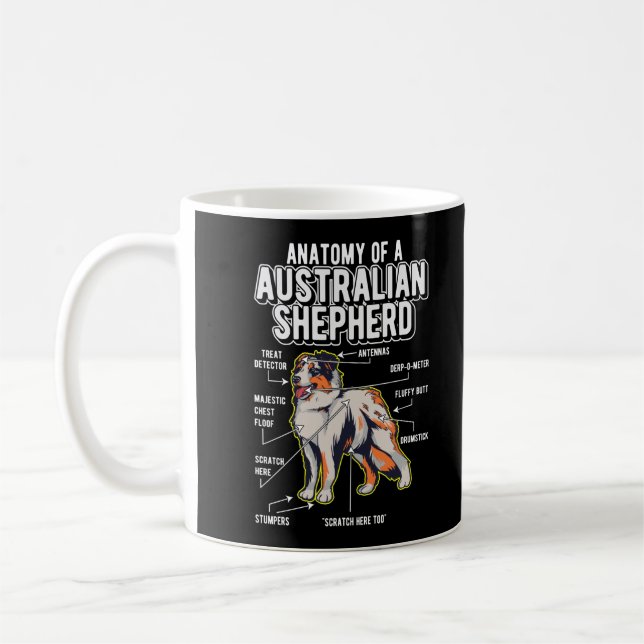 Caneca De Café Cachorro Engraçado de Anatomia Australiana (Esquerda)