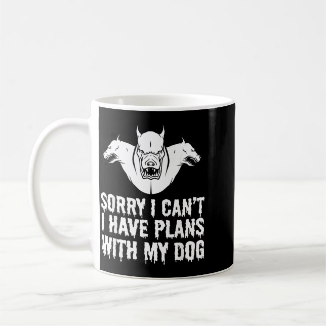 Caneca De Café Cachorro engraçado de Halloween (Esquerda)