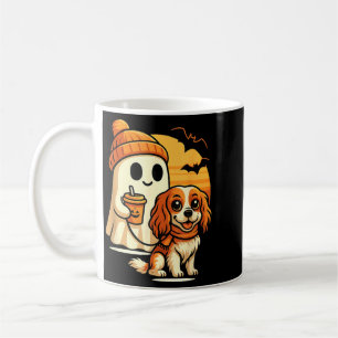 Caneca De Café Cachorro engraçado do Rei Carlos Cavaleiro fantasm