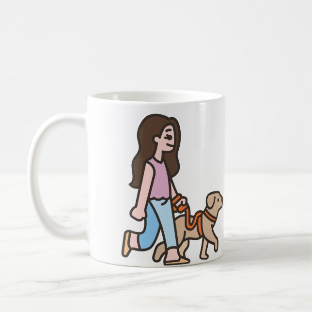 Caneca De Café Cachorro Engraçado Proprietário de Cachorro (Esquerda)